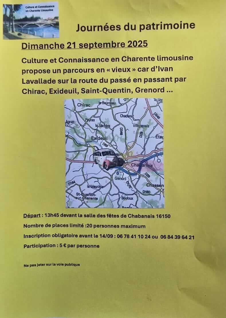 Affiche Tour Bus Journées du Patrimoine